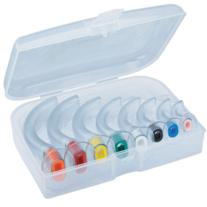 Ensemble de 8 canules oropharyngées Guedel (boîtier en plastique)
